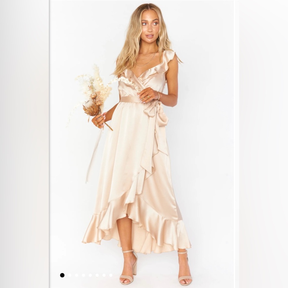 Show me your MUMU Samantha Ruffle Wrap Dress